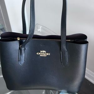 Coach double tote with crossbody strap